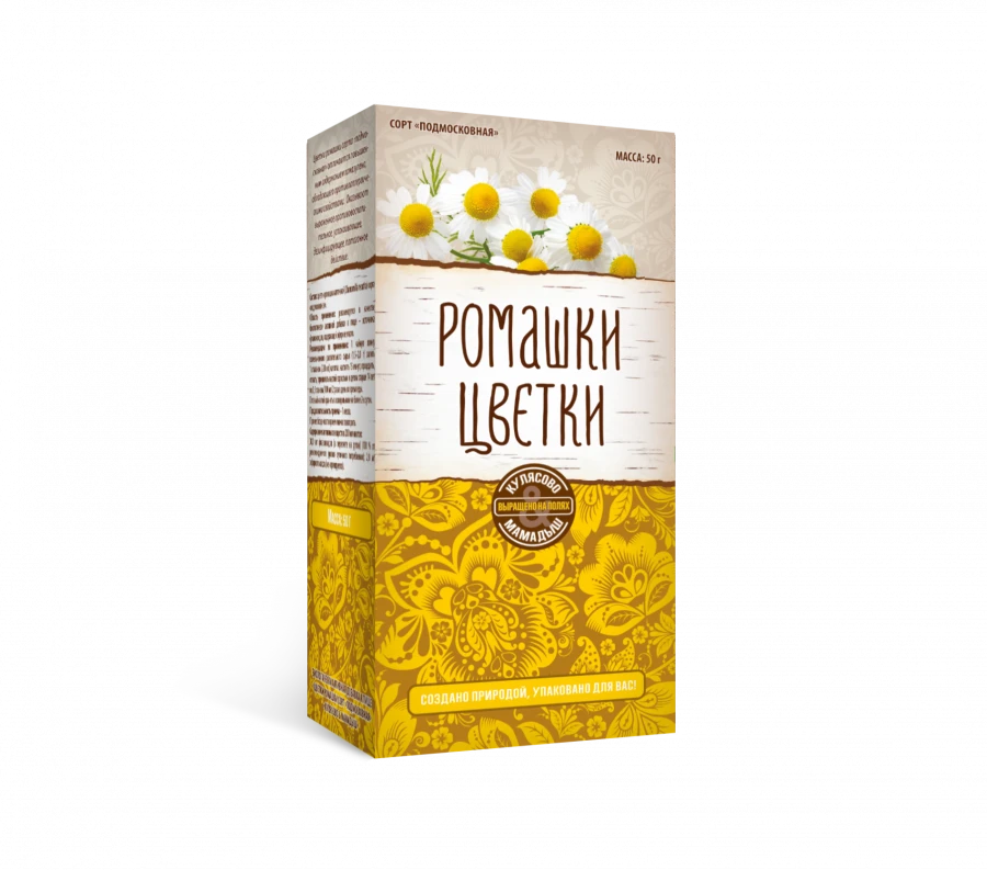 Flowers of chamomile variety "Podmoskovnaya" (placer)