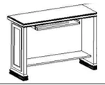 Computer desk 1-seat Classic series