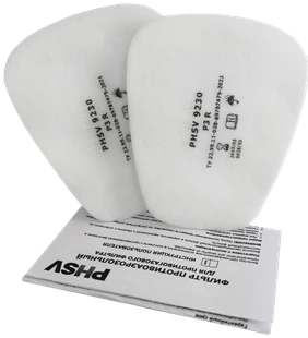 Personal respiratory protection equipment. Aerosol filters of the PHSV trade mark article 9230 (protection class P3 R).