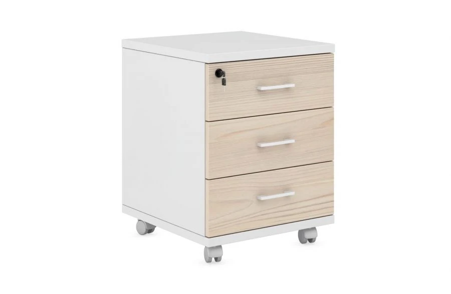 Swing cabinet with lock for top drawer, Art. No. TAR330