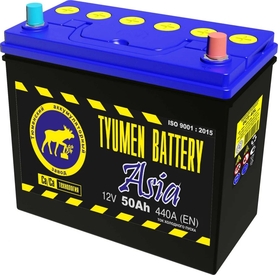 Accumulator lead starter battery TYUMEN BATTERY 6ST-50LR ASIA