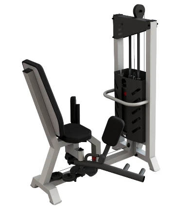 Hip adductor weight-block machine