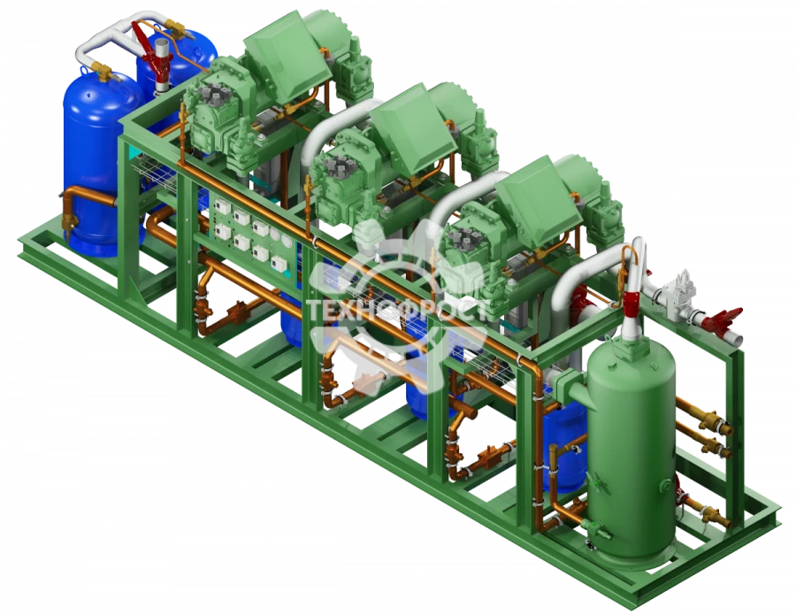Refrigerating compressor units of AVM series. Refrigeration multi-compressor units on the basis of screw compressors.