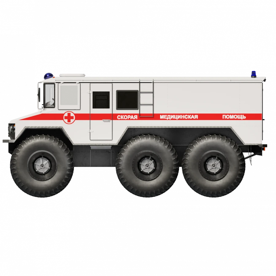 Burlak" snowmobile ambulance. Model 02.007