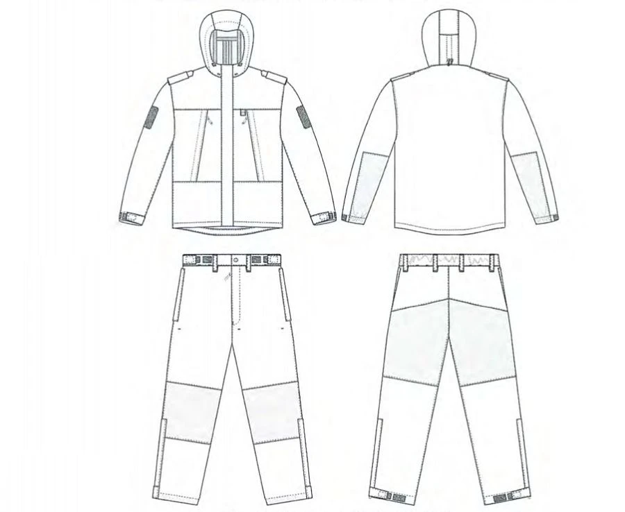Suit (jacket, trousers) windproof (windproof).