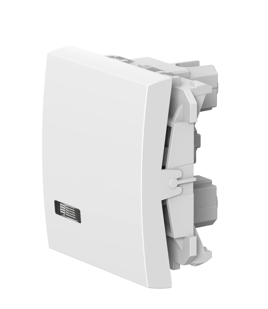 CADUCEUS ALING MODE Flush-mounted single-key cross-over switch with ON/OFF indication 10AX, 250V~, 2M, white,