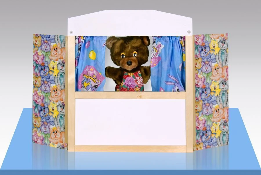 Table-top screen for puppet theatre.