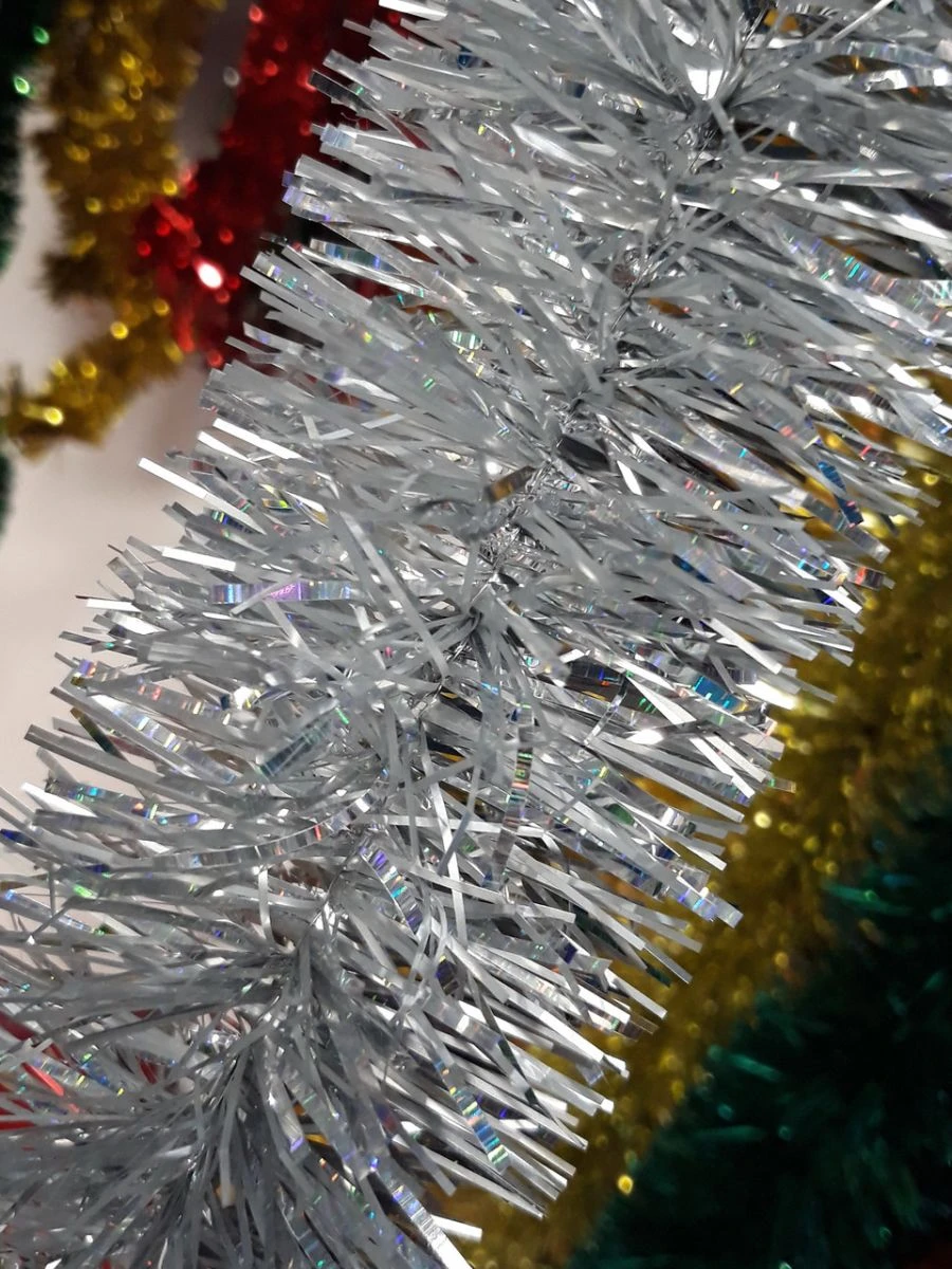 Tinsel 6-ply, length 1.8M, silver