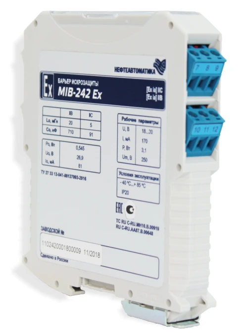 Intrinsic protection barrier MIB-200 Ex ®. Version MIB-242 A Ex