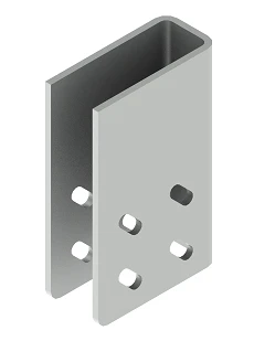 Starting bracket for double profile SMUP 41x61D, SMD61 STK-200, with overall dimensions 56x128x200 mm, with metal thickness 6,
