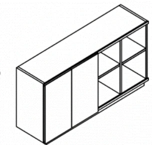 Wooden cupboard for documents