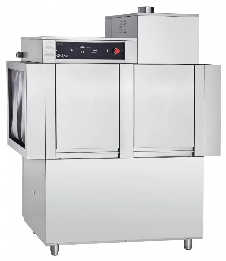 Tunnel electric dishwashing machine, capacity 1700 pcs. of plates per hour type MPT-1700-01