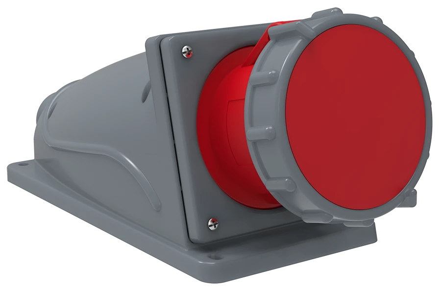 PSN12-063-4 Stationary socket SSI-134 63A-6h/380-415V 3P+RE IP67 MAGNUM IEK
