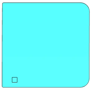 GAZ Business middle door window (colour C), (right) Code 00531TDR06001