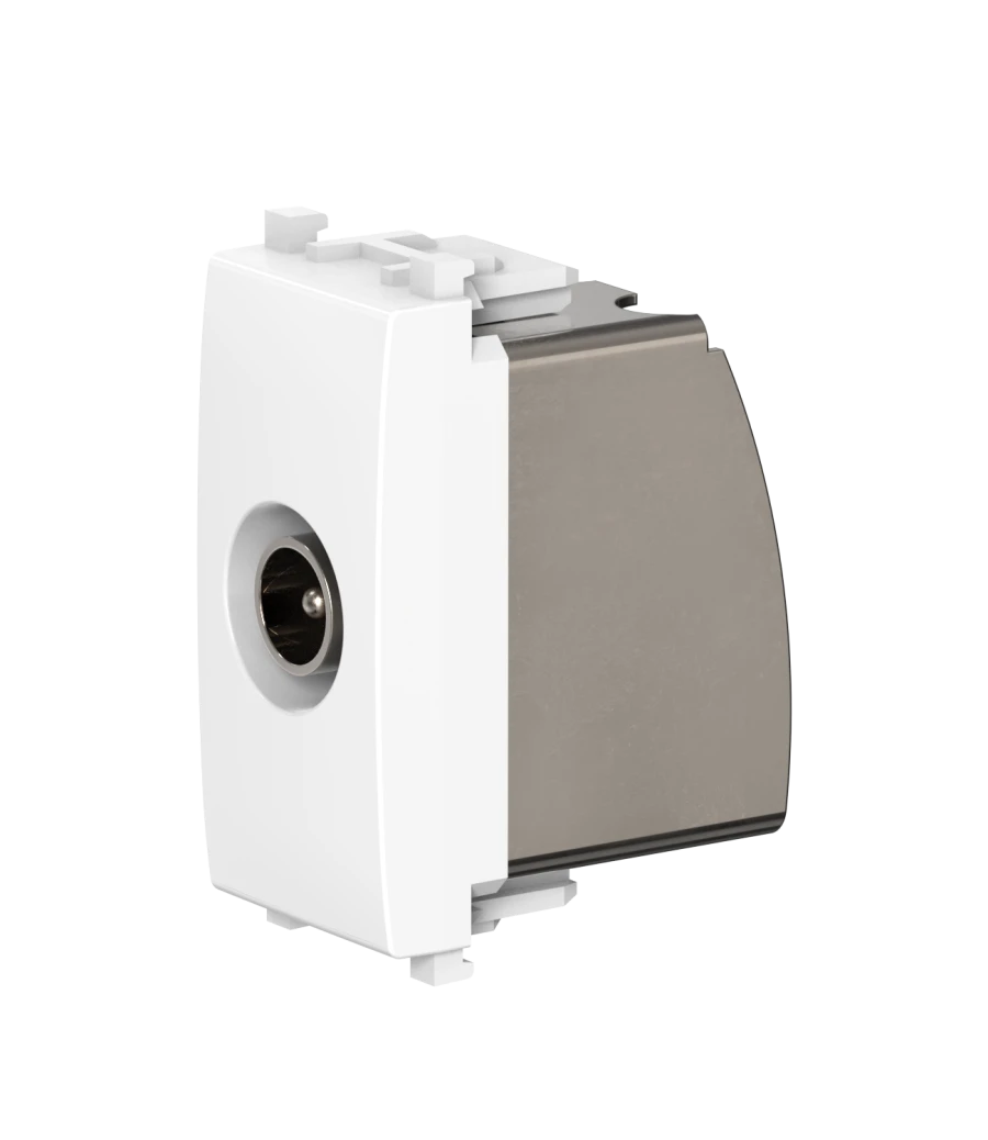 CADUCEUS ALING Experience + antibacterial Flush-mounted aerial socket TV antenna terminal M/F, 1M, white, art. no. A74263.0