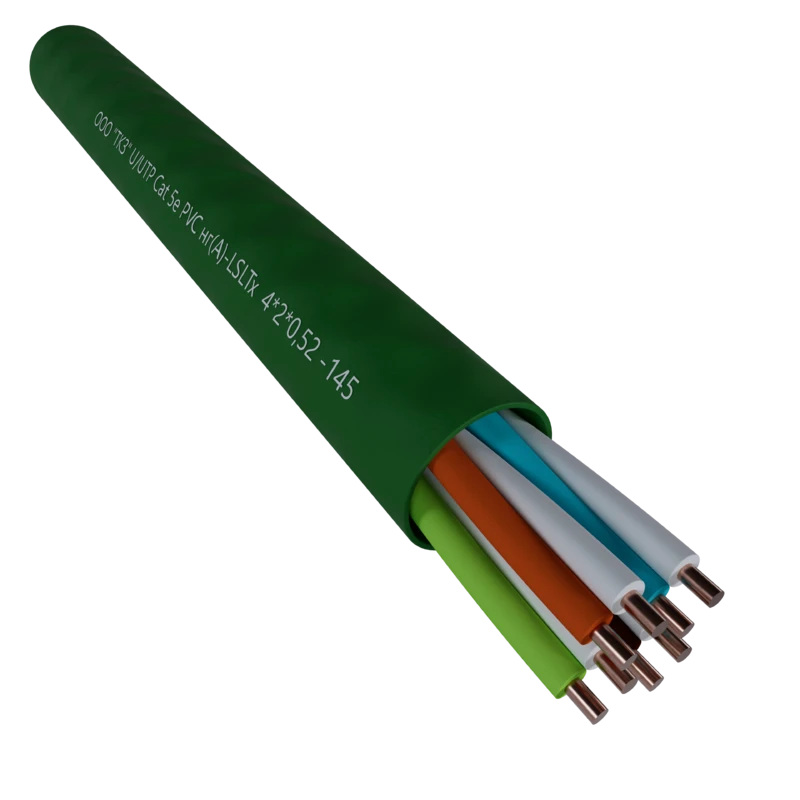 Cable high-frequency paired twisted pair U/UTP Cat 5e PVC ng(A)-LSLTx 1pr 25 AWG