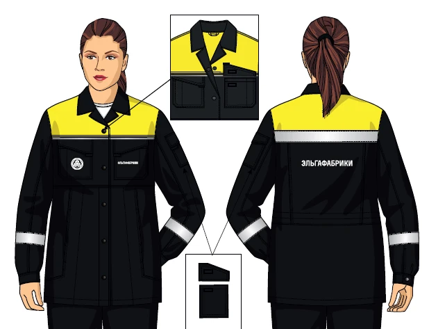 Women's jacket for protection against OPZ and mechanical effects SFA125-102/001-DKB
