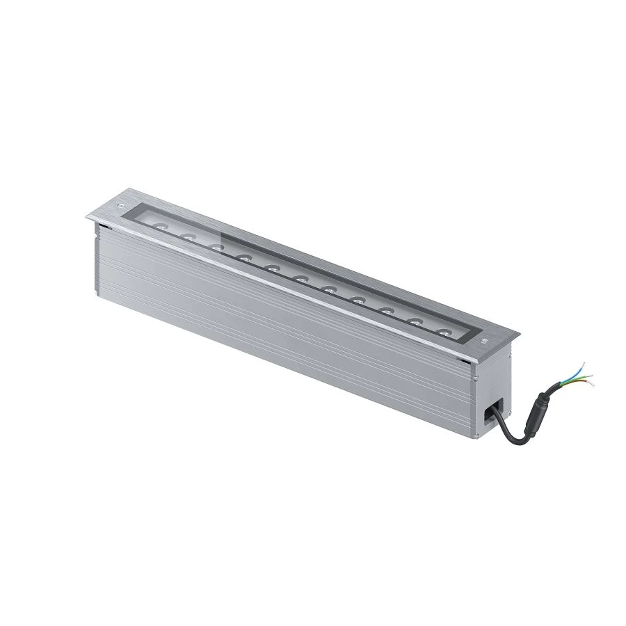 Architectural luminaire SVETHOLL Buffy ground linear recessed L600 B90 H105 power supply unit in LED 12W housing