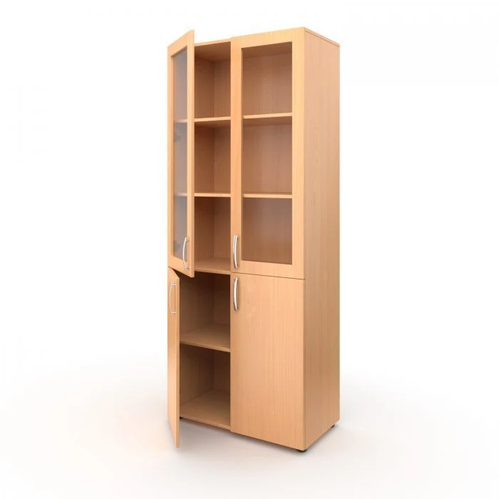 Filing cabinet with glass