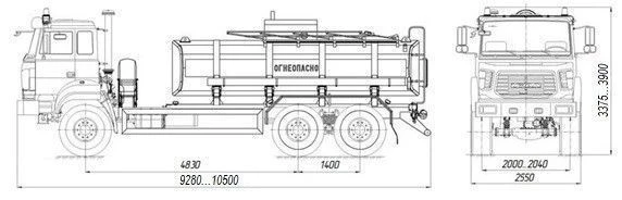 Fuel tanker ATZ 4680L1-10 on chassis URAL 4320-4951-78, 4320-4951-80, 4320-4951-82