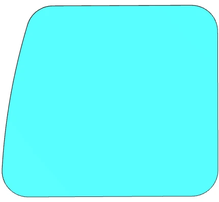GAZ Business rear window (colour G), (left) Code 00531TRW01002