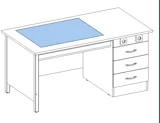 Light table with pedestal 1500x800x750 mm (light area 800x600 mm)