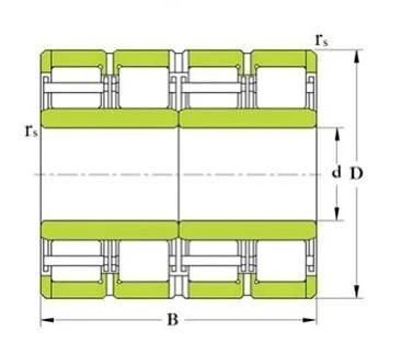 Four row deep groove roller bearing with short cylindrical rollers 4427/850