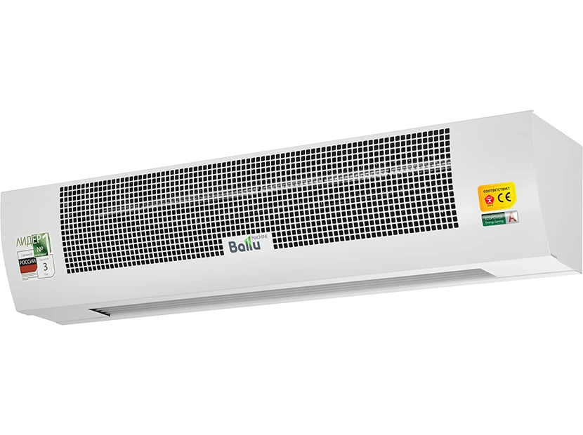 Stationary electric heat curtain with water heat exchanger, "BALLU" trade mark, model BHC-B10W10-PS