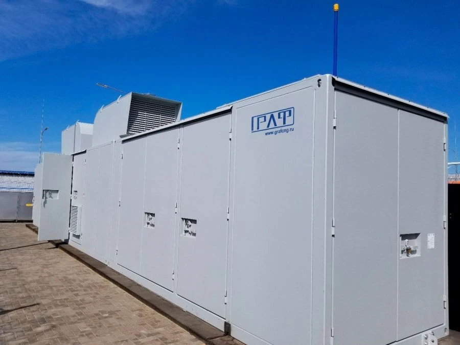 Automobile gas-filling compressor station (AGFCS) of modular type GRAF115-1000