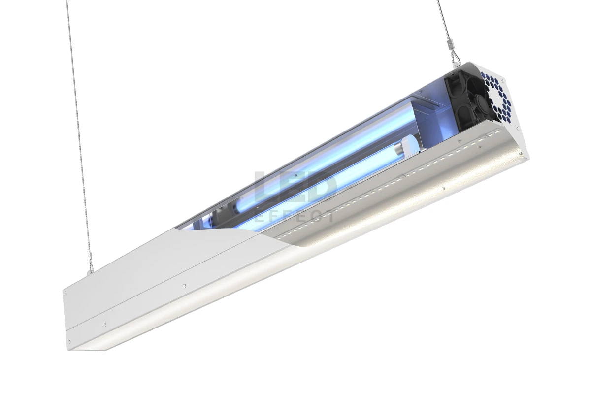 UV disinfection chamber open