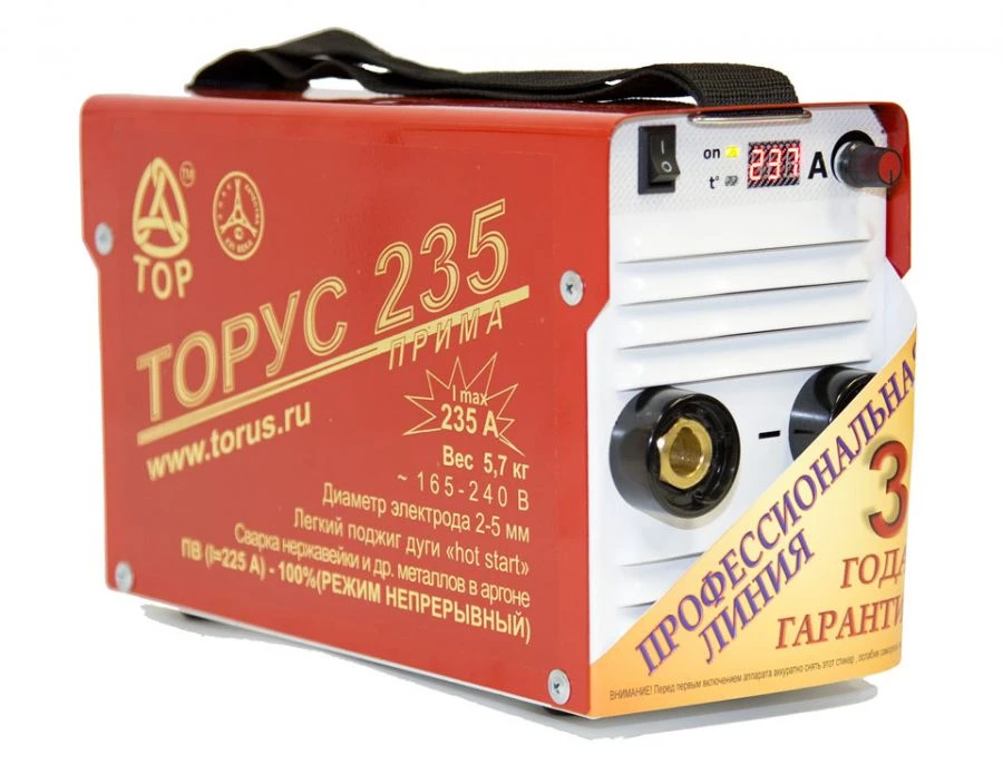 Welding machine TORUS-235 165-265V PV 100% 7.6KWT 300x190x125MM