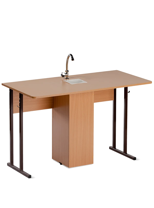 STANDARD Pupils' two-seater table for chemistry room with constant parameters, type 1
