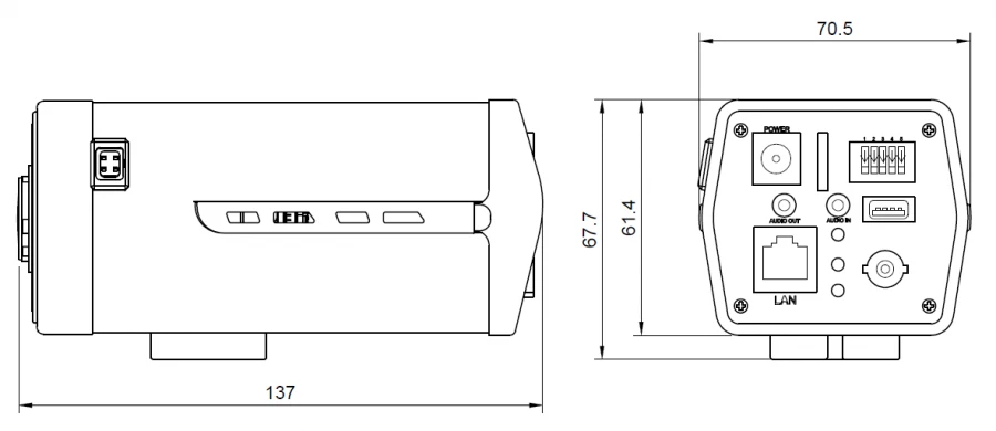 Digital surveillance camera 5MP-BOX-Moto-ACDC-GP