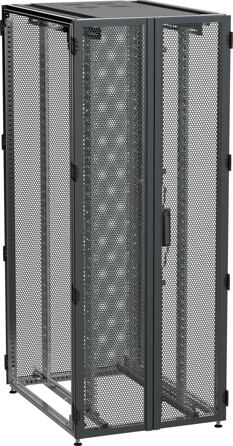 ZP05-42U-0810-P2P-R ITK by ZPAS Serv. 19" 42U 800x1000mm double-leaf black. RF
