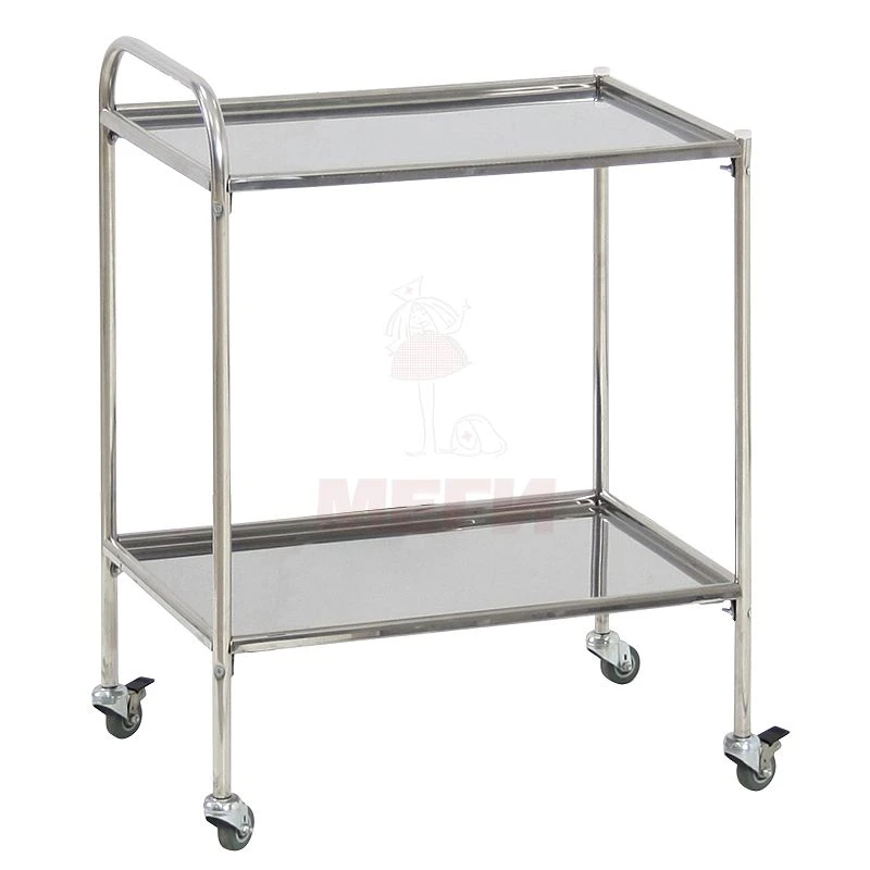 SPp-01-MSK(5501) Mobile stainless steel treatment table with two shelves