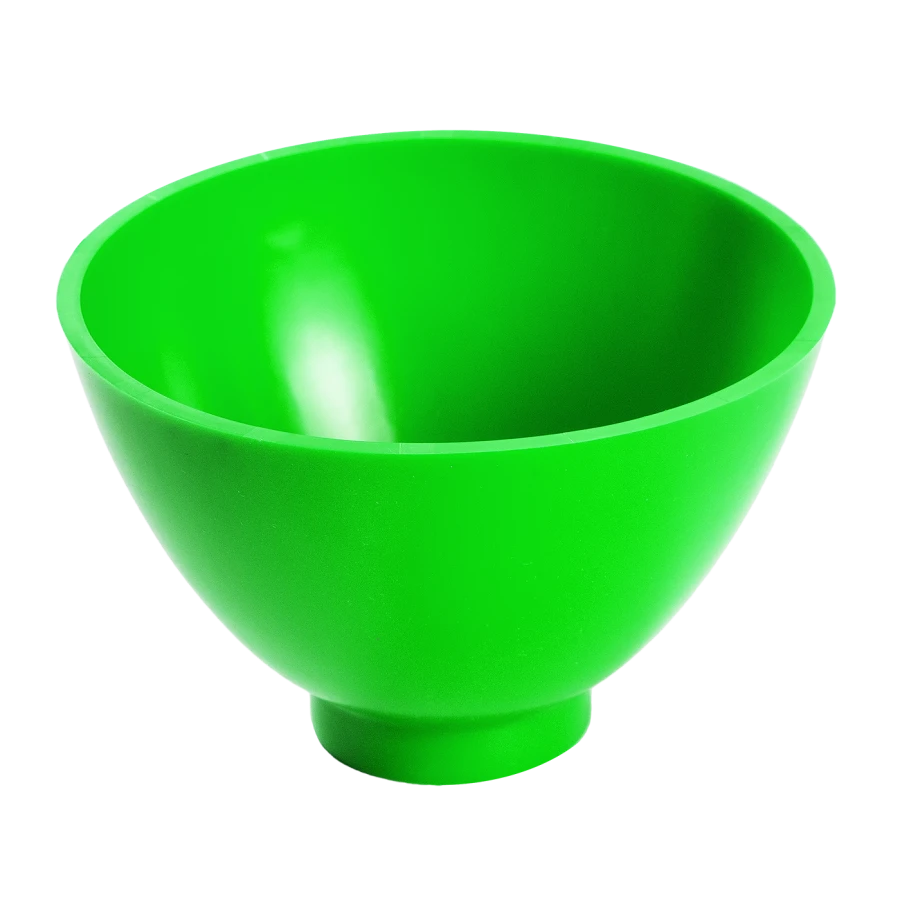 Bowl CRZ-400 - "Celite" elastic dental elastic bowl for plaster mixing, colour green