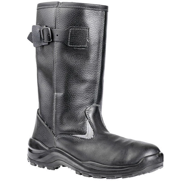 Special footwear (welder's boots) for men and women labelled "Leader" for protection against high temperatures, sparks, splashes