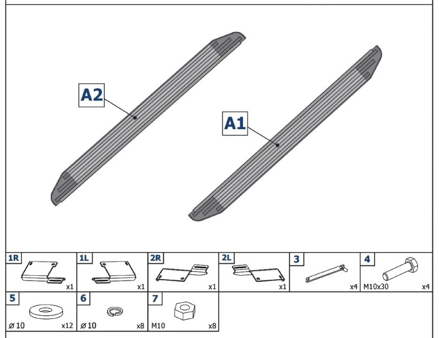 Threshold pad LADA 4x4 "Premium Black"