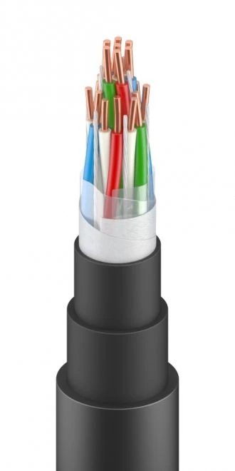 Cable for signalling and interlocking with polyethylene insulation, with water-blocking materials, in plastic sheath, grade