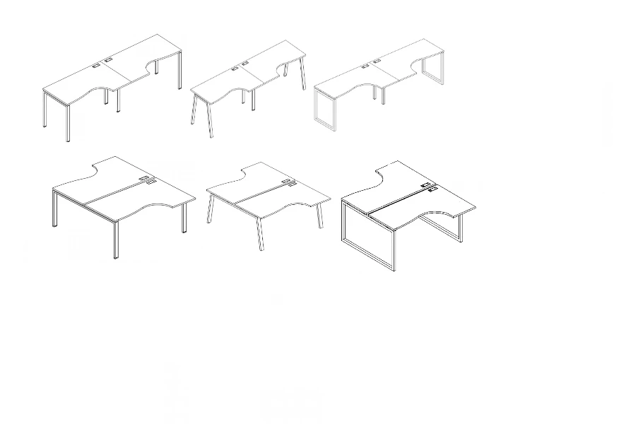 Workstation ergonomic Classic worktop. Furniture set "A4" series