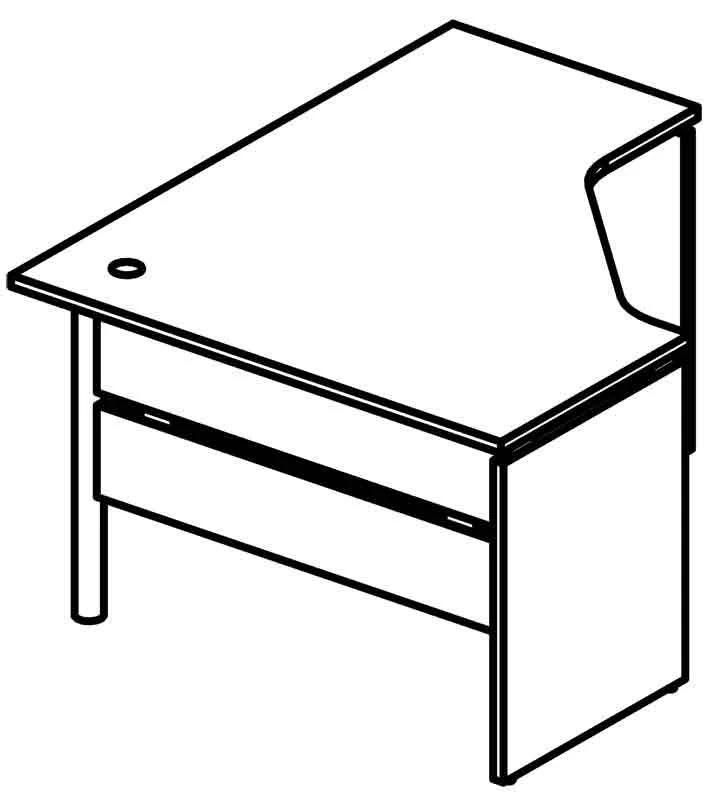 Ergonomic desk 8028 p/l "Galant" series