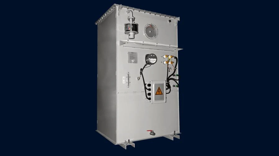 Oil arc suppression reactors of RZDPOM series with rated voltage 6-35 kV, rated power from 100 to 3000 kVA
