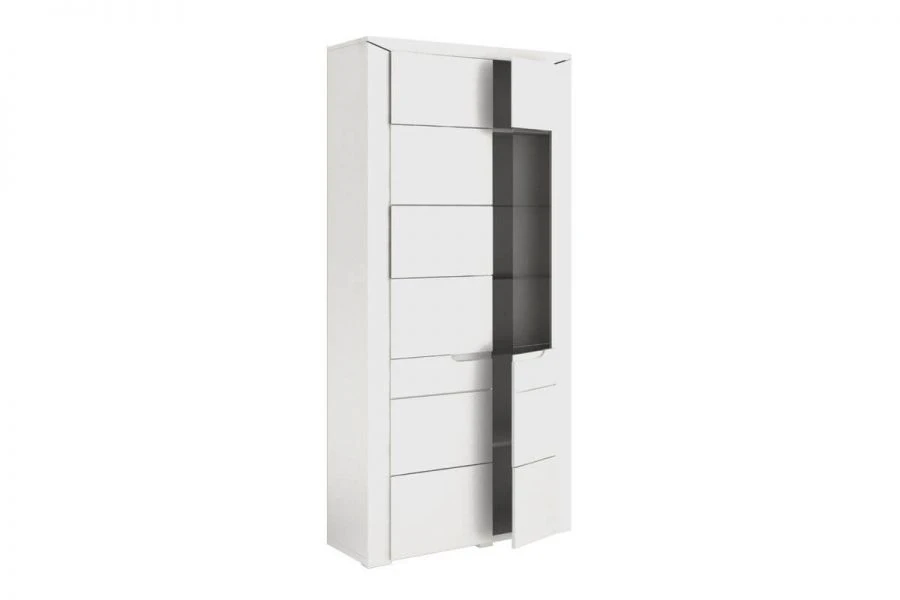Brij TYP 05 Double-leaf cupboard (White gloss with tinted glass)