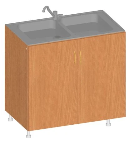Work table for kitchen with overhead sink art.U.09.08