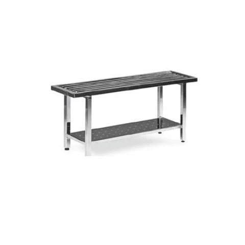 Laboratory furniture for clean rooms made of stainless steel series "Crystal LAB", Viking LAB: bench, KR-SK