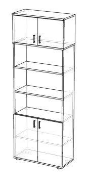 Document cabinet with mezzanine