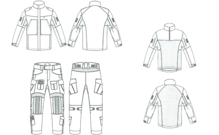 Summer suit (jacket, trousers, shirt)