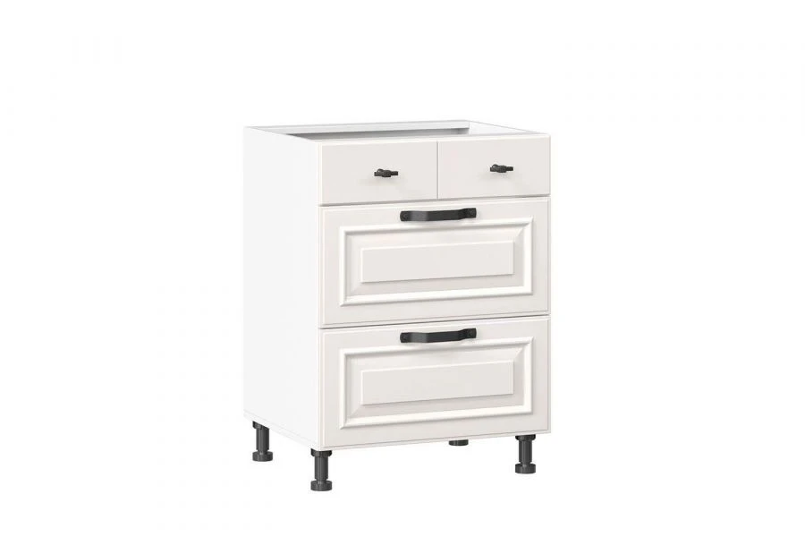 Marina LD.273190.000 Front set for kitchen cabinet 600 with 3 drawers (5) (Textured white oak )