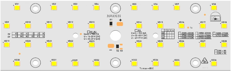 NEO-L-36RU3030-146x46 series LED module