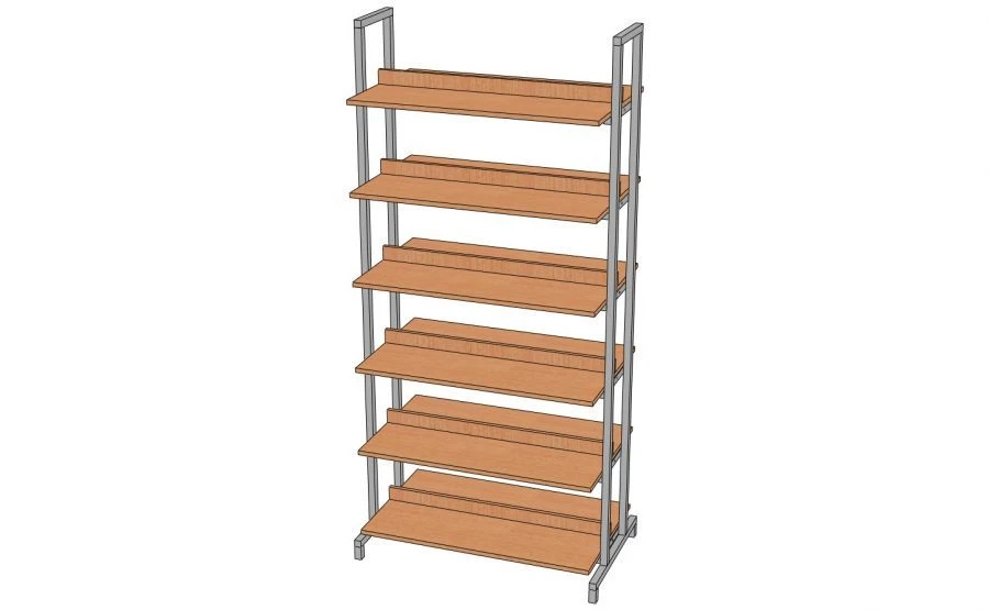 Double-sided library shelving unit. Model: SB-2